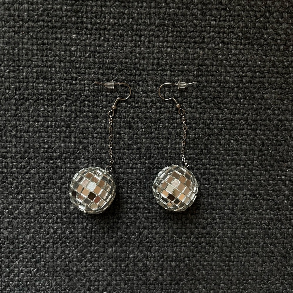 Disco ball earrings